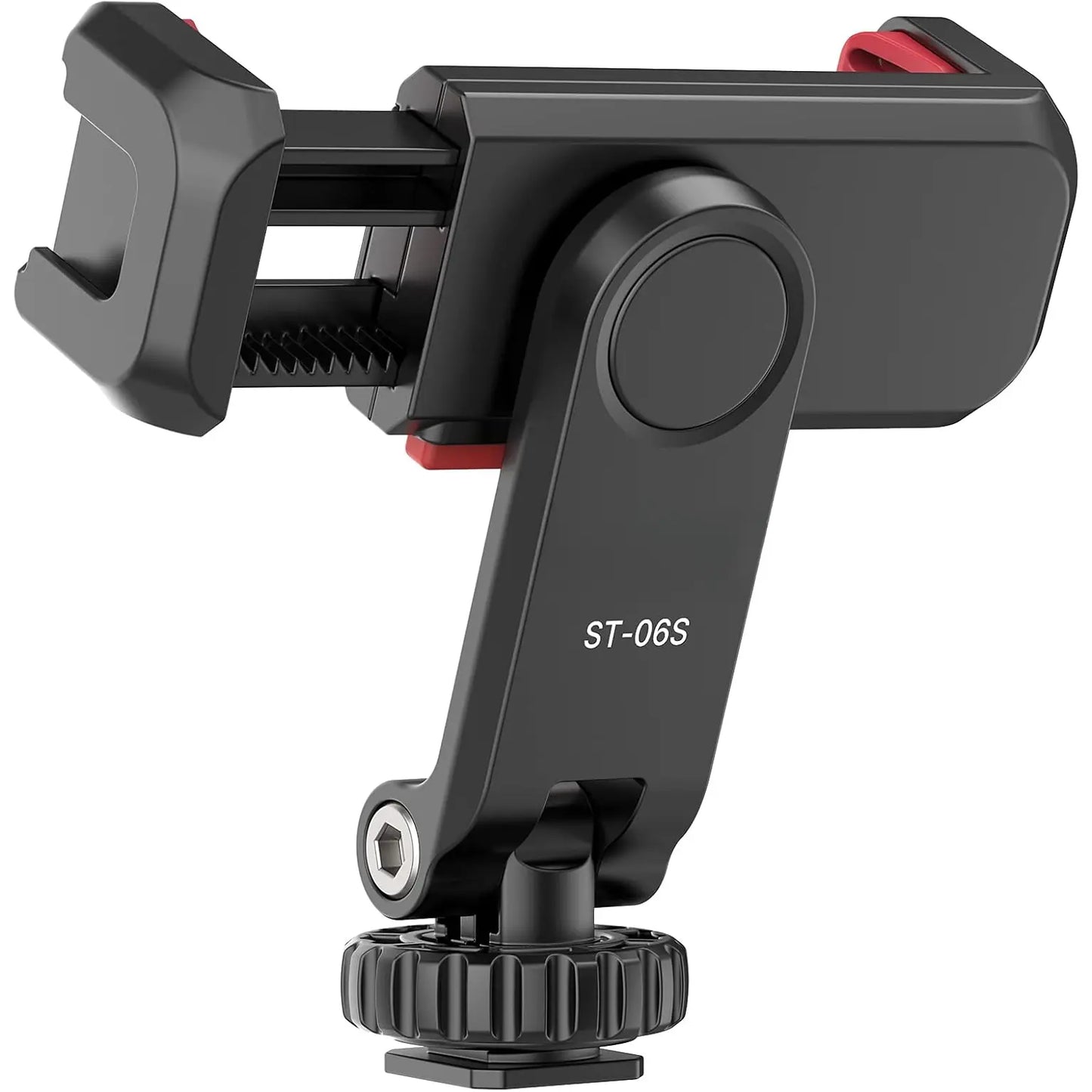 ST-06S Silicon Phone Tripod Mount Holder, 2 Cold Shoe Camera Stand Accessories for Smartphone, Pad, Android, DJI Ronin S/SC, Zhiyun Gimbals, Rotating Stand, X