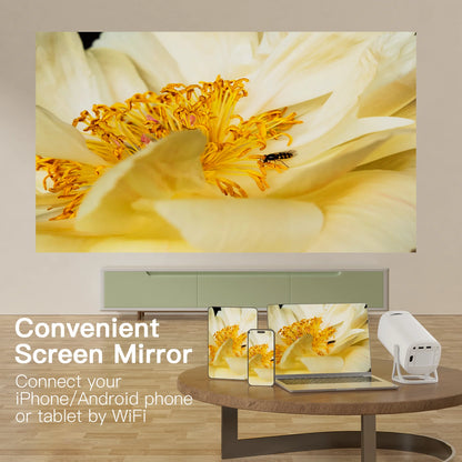 S40 Smart Projector Android 11 1080P 4K Movie Wifi6 BT5.4 Allwinner H713 1280*720P Auto Keystone Outdoor Pocket Beamer